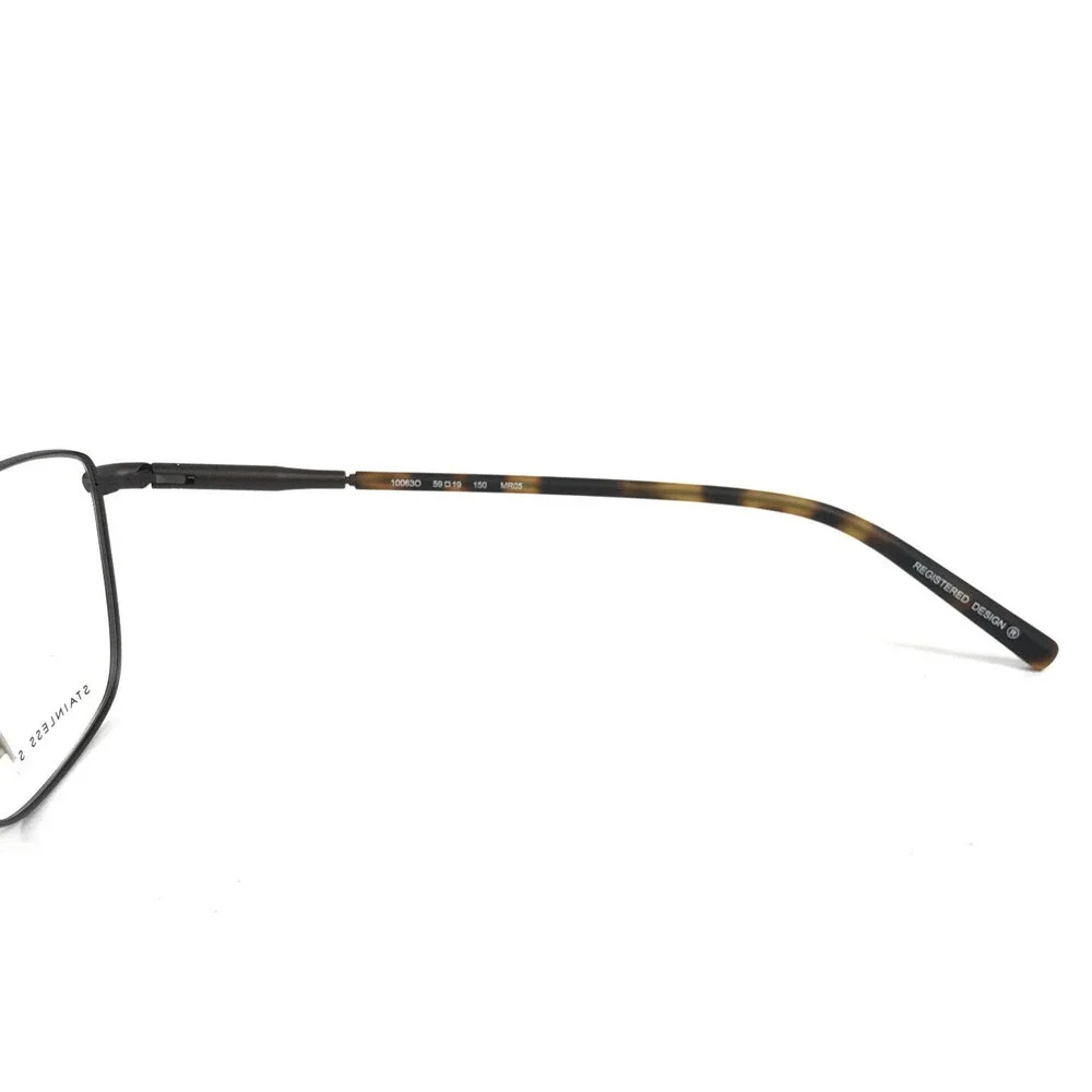 OGA by Morel Eyeglasses Frames 10063O MR05 Black Tortoise Full Rim 59-19-150
